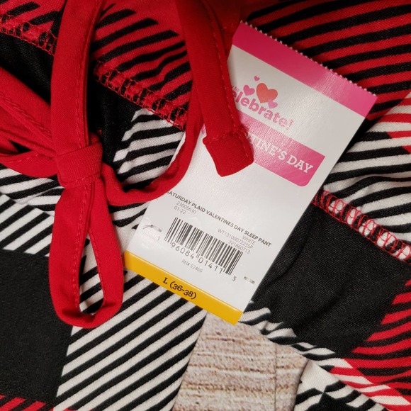 Black and Red Plaid soft Unisex Pajama L - Picture 3 of 7
